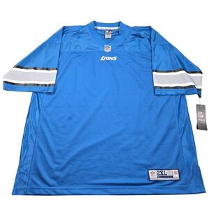 Detroit Lions Jersey Mens 2XLB Blue NFL Football NFL Pro Line Mesh Blank